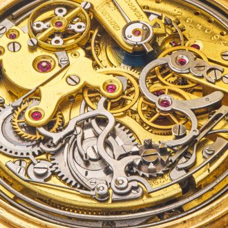Heavy Swiss 14K gold minute repeater with day and date Circa 1900