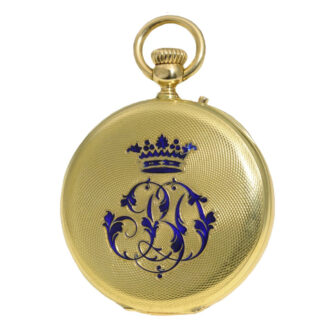 Swiss gold hunting cased cylinder pocket watch Circa 1862