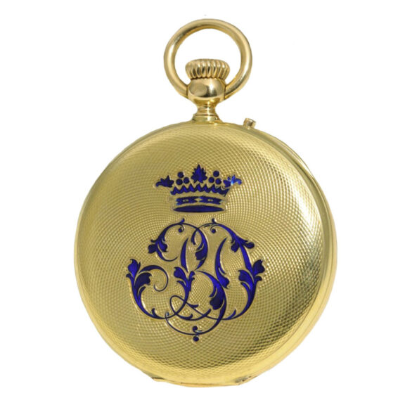 Swiss gold hunting cased cylinder pocket watch Circa 1862