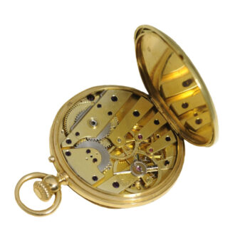 Swiss gold hunting cased cylinder pocket watch Circa 1862