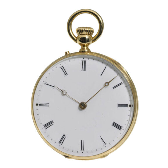 Swiss gold hunting cased cylinder pocket watch Circa 1862 Swiss gold hunting cased cylinder pocket watch Circa 1862