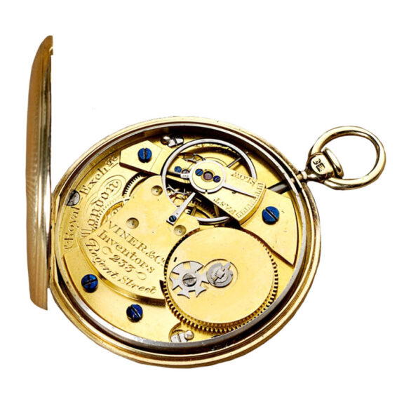 English gold open faced cylinder pocket watch Circa 1830 English gold open faced cylinder pocket watch Circa 1830