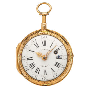 French attractive multi-coloured gold repeating watch Circa 1760