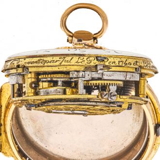 French attractive multi-coloured gold repeating watch Circa 1760