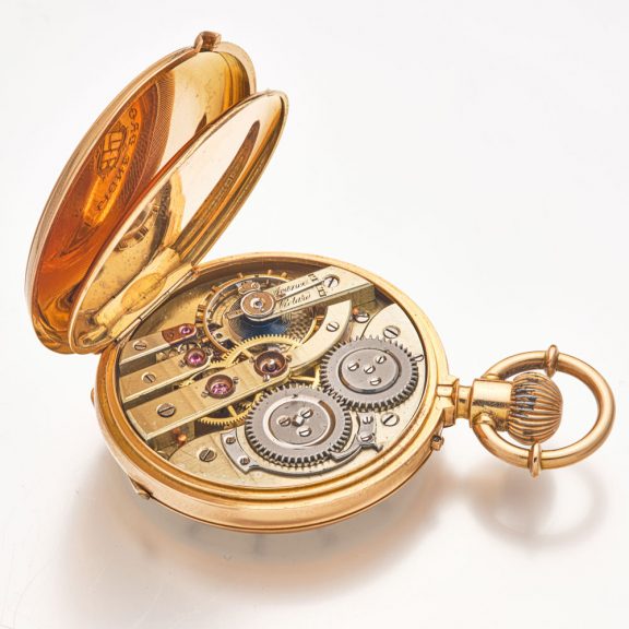 Fine Swiss 18 carat gold open faced lever watch Circa 1885 Fine Swiss 18 carat gold open faced lever watch Circa 1885