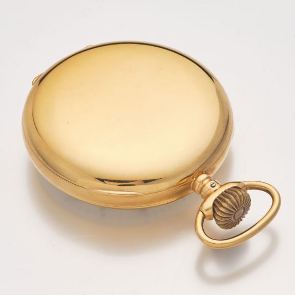 Fine Swiss 18K gold open faced lever pocket watch Circa 1910 Fine Swiss 18K gold open faced lever pocket watch Circa 1910