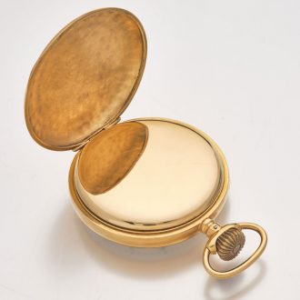 Fine Swiss 18K gold open faced lever pocket watch Circa 1910
