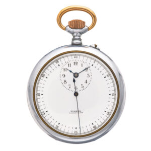 Swiss interesting steel lever one minute tourbillon Circa 1905