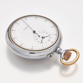 Swiss interesting steel lever one minute tourbillon Circa 1905