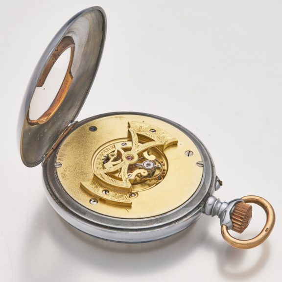 Swiss interesting steel lever one minute tourbillon Circa 1905 Swiss interesting steel lever one minute tourbillon Circa 1905