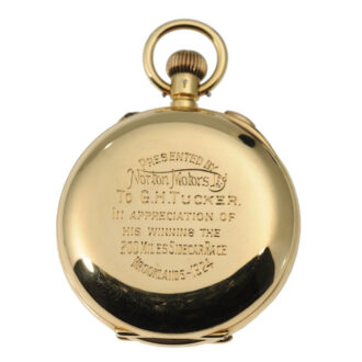 Swiss gold rewindable watch with regulator dial Circa 1920 Swiss gold rewindable watch with regulator dial Circa 1920