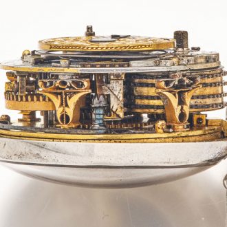 English silver verge watch with day and night indication Circa 1680