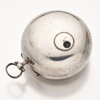 English silver verge watch with day and night indication Circa 1680