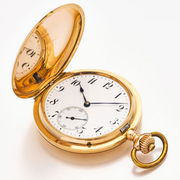 Swiss fine 14k pink gold hunting cased IWC watch Circa 1912 Swiss fine 14k pink gold hunting cased IWC watch Circa 1912