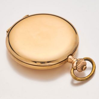 Swiss fine 14k pink gold hunting cased IWC watch Circa 1912