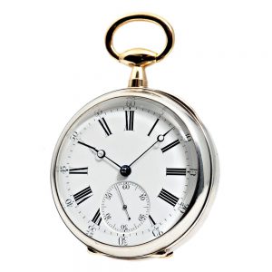 Exceptional French silver open faced chronometer Circa 1880