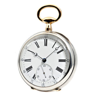 Exceptional French silver open faced chronometer Circa 1880