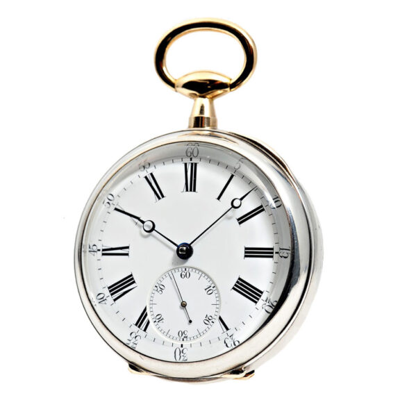 Exceptional French silver open faced chronometer Circa 1880