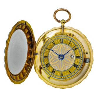 Swiss gold pocket watch with 22 enamel portraits Circa 1810