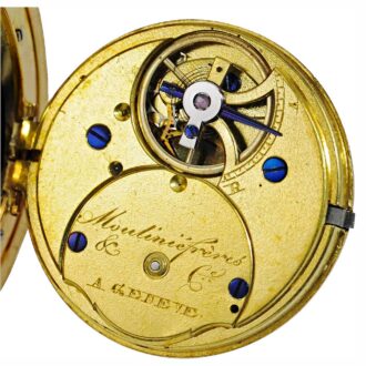 Swiss gold pocket watch with 22 enamel portraits Circa 1810