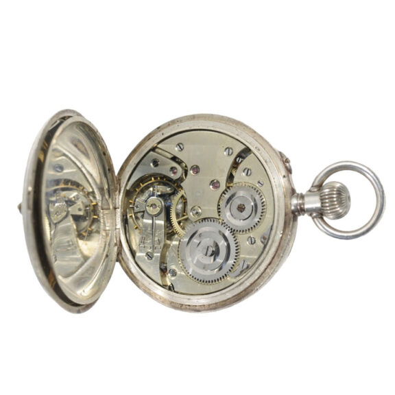 Decorative Russian silver hunting cased watch Circa 1910 Decorative Russian silver hunting cased watch Circa 1910