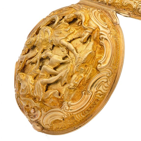 Rare English 22 carat gold repoussé verge watch Circa 1746 Rare English 22 carat gold repoussé verge watch Circa 1746
