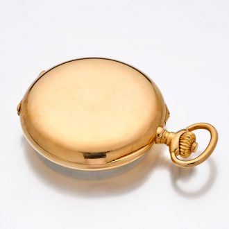 Swiss gold chronograph with jumping minute counter Circa 1907
