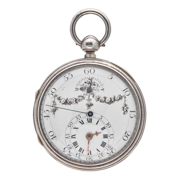 Rare Swiss silver automatic winding cylinder watch Circa 1800 Rare Swiss silver automatic winding cylinder watch Circa 1800