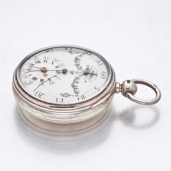 Rare Swiss silver automatic winding cylinder watch Circa 1800 Rare Swiss silver automatic winding cylinder watch Circa 1800