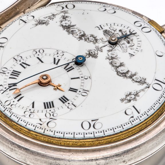 Rare Swiss silver automatic winding cylinder watch Circa 1800 Rare Swiss silver automatic winding cylinder watch Circa 1800