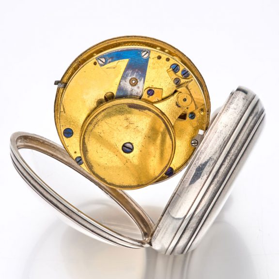 Rare Swiss silver automatic winding cylinder watch Circa 1800 Rare Swiss silver automatic winding cylinder watch Circa 1800