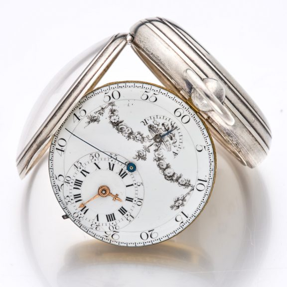 Rare Swiss silver automatic winding cylinder watch Circa 1800 Rare Swiss silver automatic winding cylinder watch Circa 1800