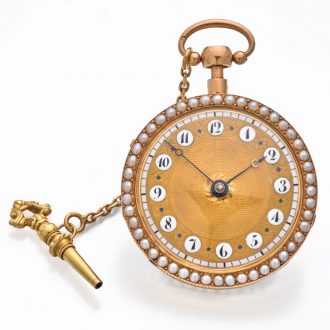 Exquisite French gold and enamel repeating watch Circa 1820