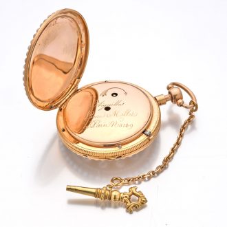 Exquisite French gold and enamel repeating watch Circa 1820