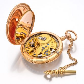 Exquisite French gold and enamel repeating watch Circa 1820