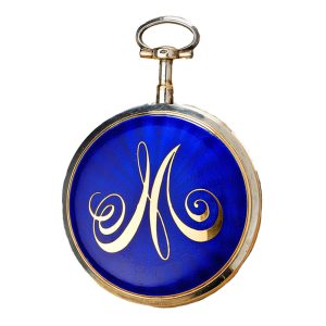 French silver, gold and enamel verge pocket watch Circa 1787