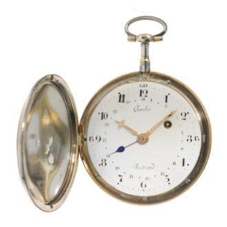 French silver, gold and enamel verge pocket watch Circa 1787