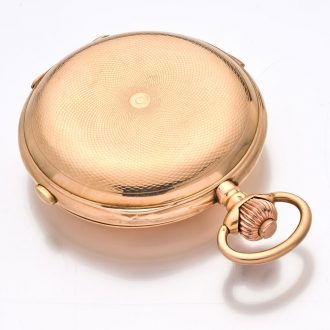 Large Swiss 14 carat gold complicated lever watch Circa 1895