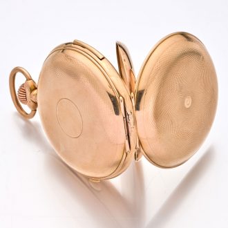 Large Swiss 14 carat gold complicated lever watch Circa 1895