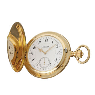 German gold hunting cased lever with carrousel Circa 1914