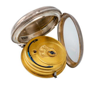 FRÉDÉRIC LOUIS FAVRE-BULLE POCKET WATCH, RACK-LEVER ESCAPEMENT, 15-SECOND SUBSIDIARY DIAL; SILVER