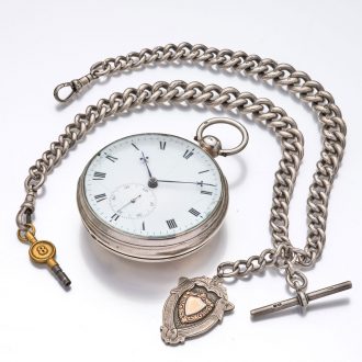 Impressive English silver open faced chronometer watch Circa 1837