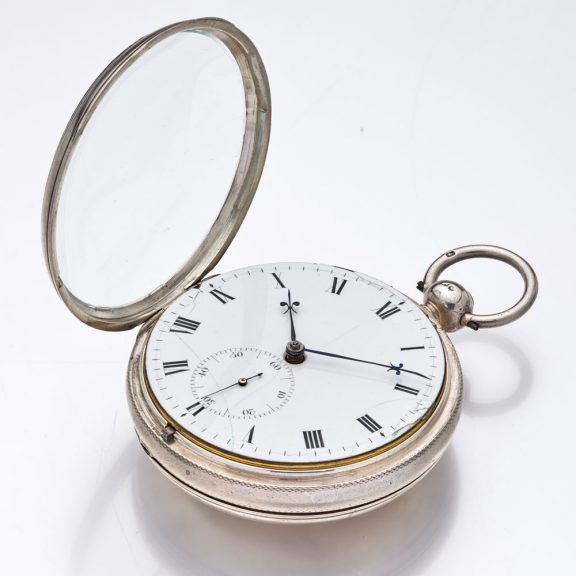 700-c Impressive English silver open faced chronometer watch Circa 1837