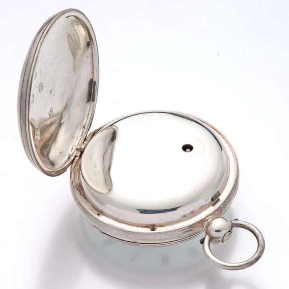 Impressive English silver open faced chronometer watch Circa 1837 Impressive English silver open faced chronometer watch Circa 1837
