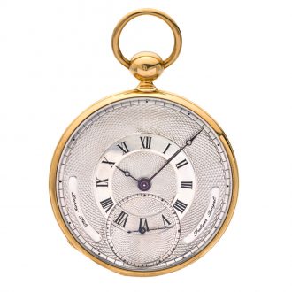 Exquisite French gold open faced lever pocket watch Circa 1850