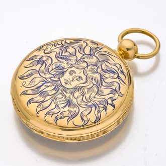 Exquisite French gold open faced lever pocket watch Circa 1850