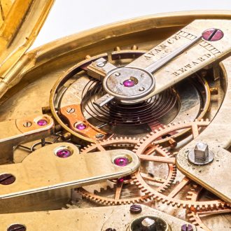 Exquisite French gold open faced lever pocket watch Circa 1850