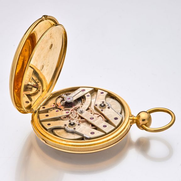 Exquisite French gold open faced lever pocket watch Circa 1850 Exquisite French gold open faced lever pocket watch Circa 1850