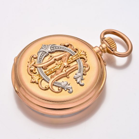 Rare Swiss 18 carat gold monogrammed watch by Breguet Circa 1880 Rare Swiss 18 carat gold monogrammed watch by Breguet Circa 1880