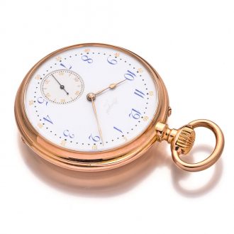 Rare Swiss 18 carat gold monogrammed watch by Breguet Circa 1880